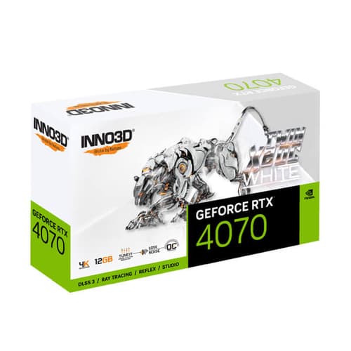Inno3d RTX 4070 Twin X2 OC White 12GB GDDR6X  Graphics Card